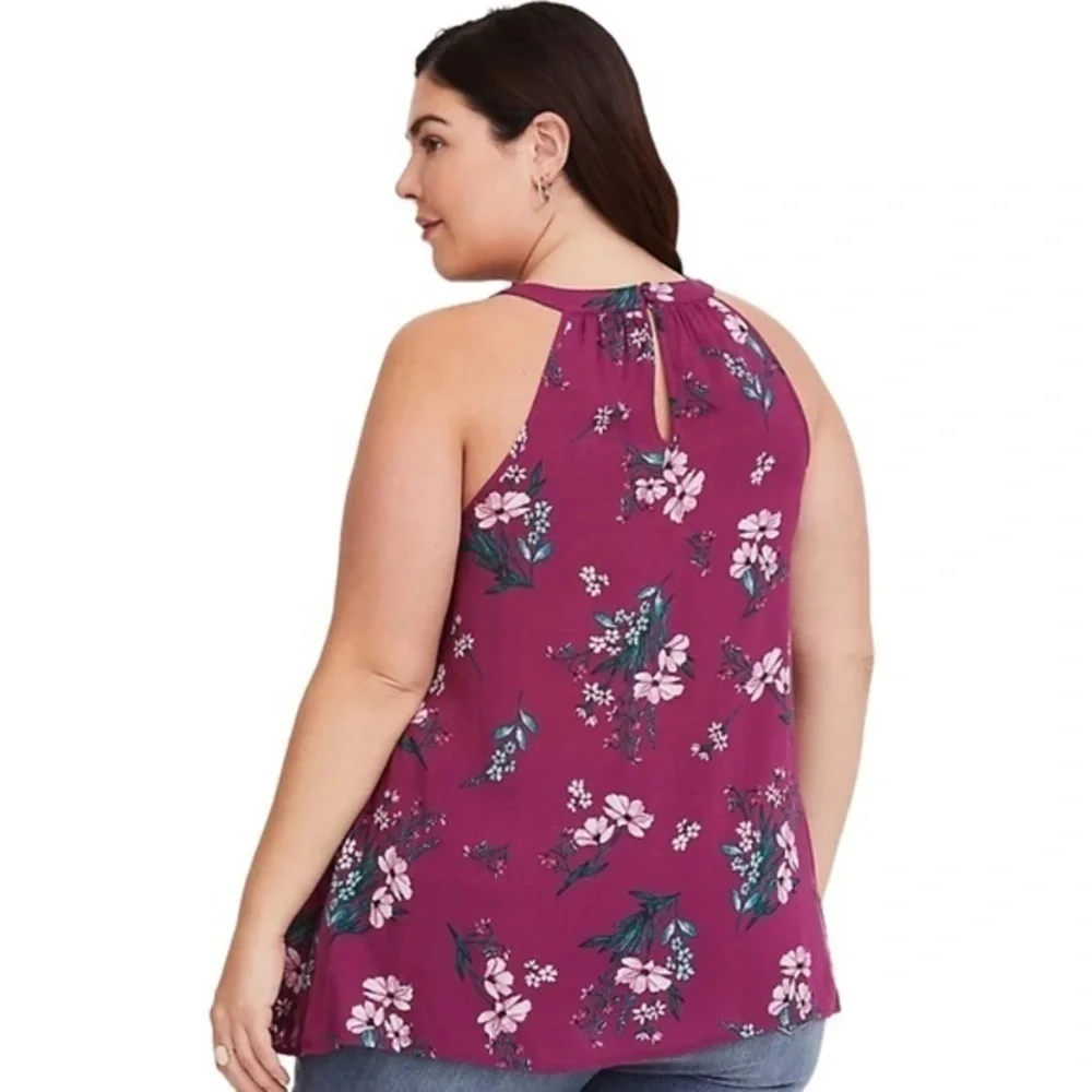 TORRID CHALLIS RUFFLE TANK - Picture 4 of 4